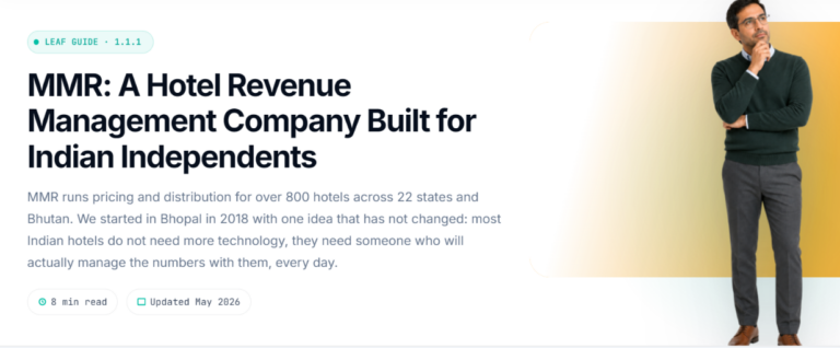 MMR: A Hotel Revenue Management Company Built for Indian Independents