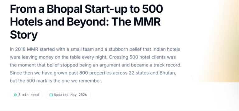 From a Bhopal Start-up to 500 Hotels and Beyond: The MMR Story