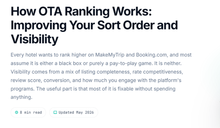 How OTA Ranking Works: Improving Your Sort Order and Visibility