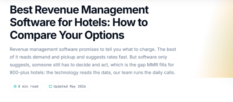 Best Revenue Management Software for Hotels: How to Compare Your Options